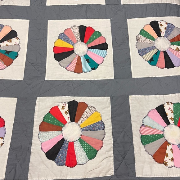 Other - Antique Crazy Quilt Hand Stitched Patchwork Lightweight Double Size Bed